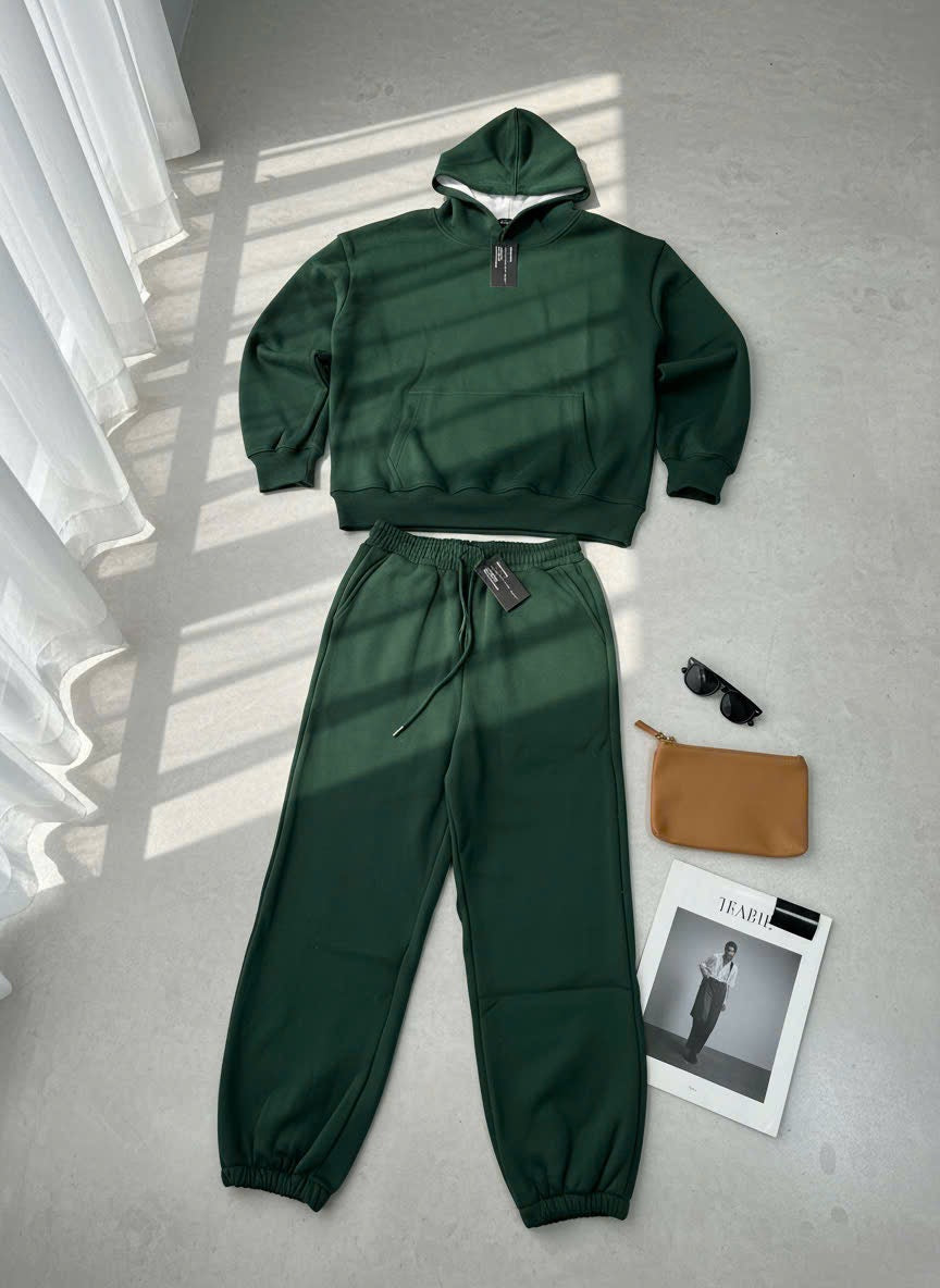 Cozy Green Hoodie and Jogger Set - Voila Finest