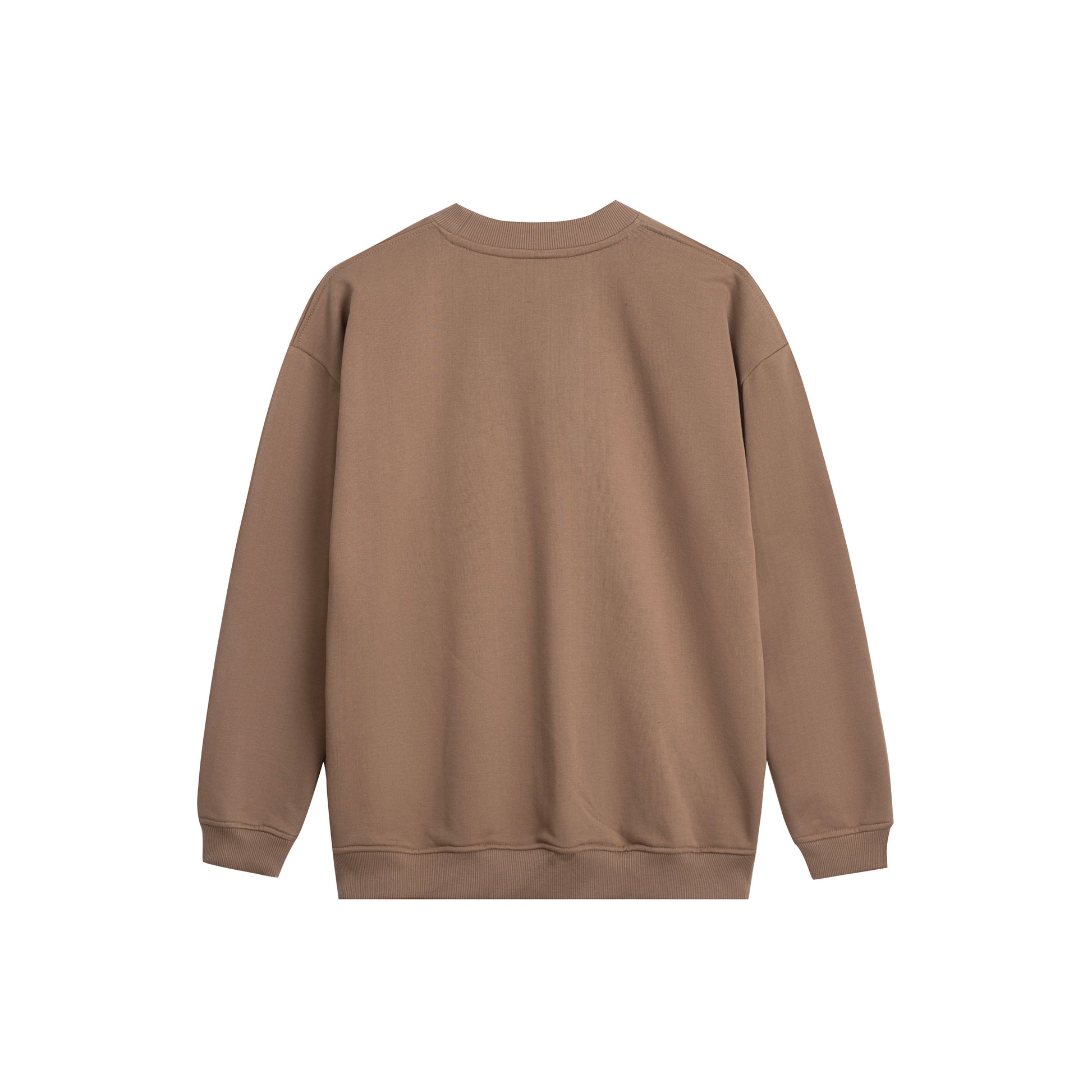 Luxury Blank 100% Cotton Curved Hem Hoodie - Modern Streetwear Design | Premium Pullover Sweatshirt - Brown - Voila Finest