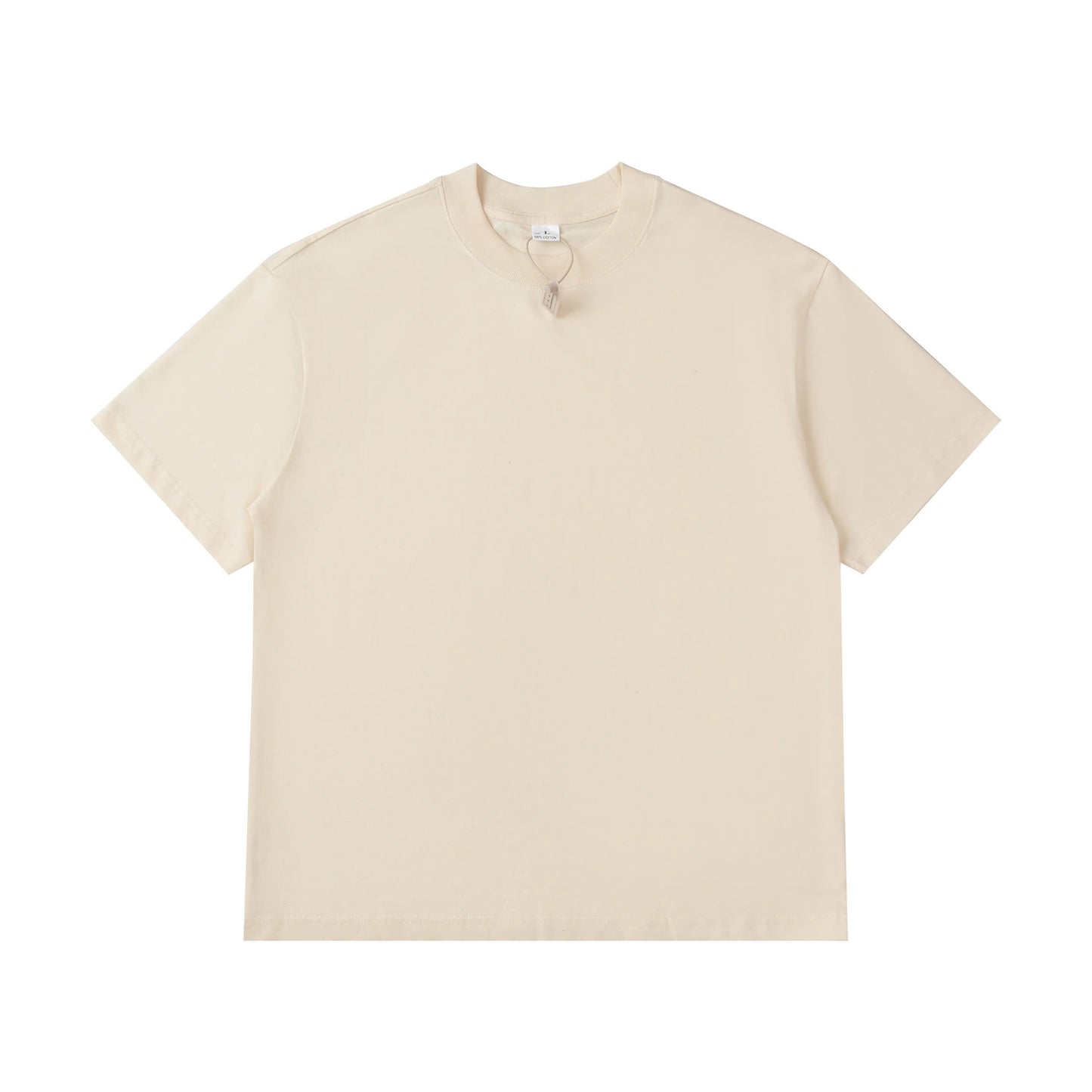 Luxury Blank 100% Cotton Cream T-Shirt - Soft & Durable Classic Crew Neck Essential - Voila Finest